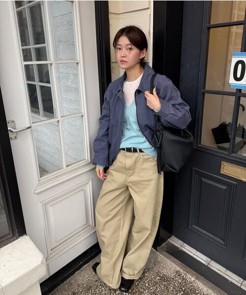 FRIVER07（フリバー07）の「Vintage washing bomber jumper [FRSP05JP04]_Blue（その他アウター・レディース・ブルー・FREE）」の3枚目の写真