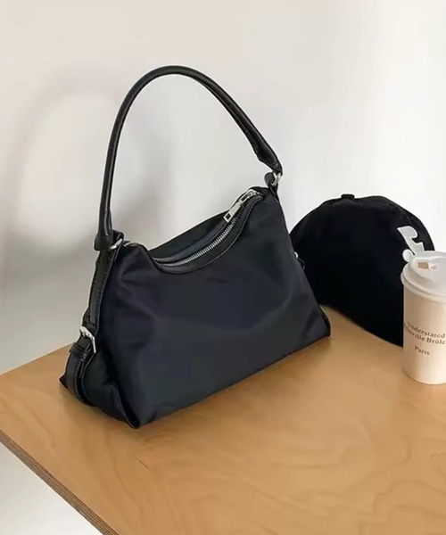 enlit（エンリット）の「【 elint 】 ナイロン サイドベルト ハンドバッグ / ショルダーバッグ（ショルダーバッグ・レディース・ライトブルー/ブラウン/アイボリー/ブラック・FREE）」の3枚目の写真