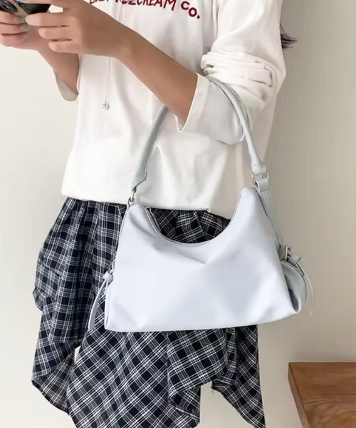 enlit（エンリット）の「【 elint 】 ナイロン サイドベルト ハンドバッグ / ショルダーバッグ（ショルダーバッグ・レディース・ライトブルー/ブラウン/アイボリー/ブラック・FREE）」の13枚目の写真