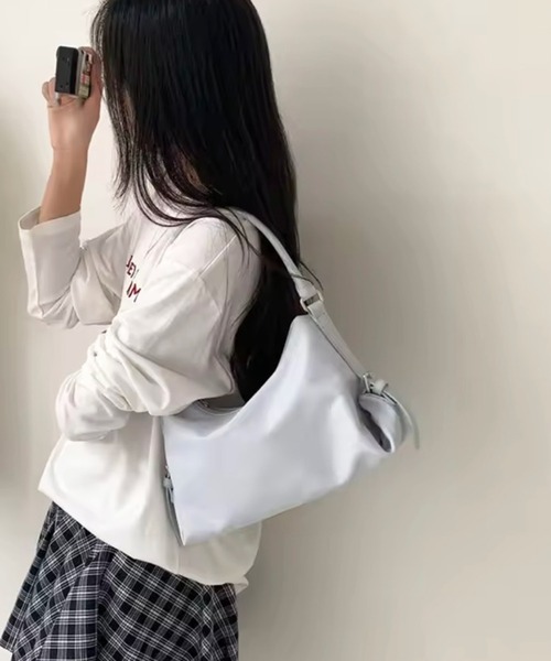 enlit（エンリット）の「【 elint 】 ナイロン サイドベルト ハンドバッグ / ショルダーバッグ（ショルダーバッグ・レディース・ライトブルー/ブラウン/アイボリー/ブラック・FREE）」の7枚目の写真