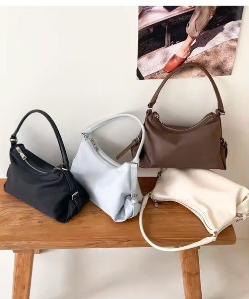 enlit（エンリット）の「【 elint 】 ナイロン サイドベルト ハンドバッグ / ショルダーバッグ（ショルダーバッグ・レディース・ライトブルー/ブラウン/アイボリー/ブラック・FREE）」の15枚目の写真