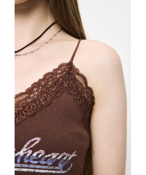 MOUSSY（マウジー）の「RETRO FADE LACE キャミソール（キャミソール・レディース・杢グレー/ライトブラック/ブラウン・FREE）」の11枚目の写真