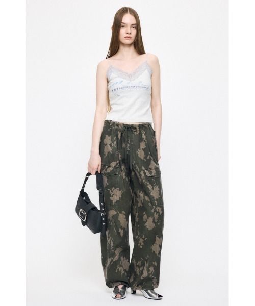 MOUSSY（マウジー）の「RETRO FADE LACE キャミソール（キャミソール・レディース・杢グレー/ライトブラック/ブラウン・FREE）」の17枚目の写真