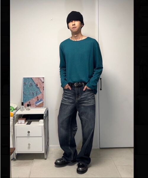 BALLUTE（バリュート）の「[バルート x キムスンファン] ボートネックロングスリーブ（ピンストライプディープオーシャン）（Tシャツ/カットソー・メンズ・その他・MEDIUM/LARGE）」の2枚目の写真
