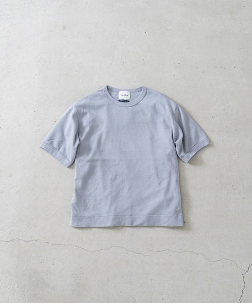 quadro(クオドロ)の「MVS Wジャガード半袖クルーT(Tシャツ/カットソー・メンズ・グレー/ネイビー/ピンク系・LARGE/MEDIUM)」の2枚目の写真