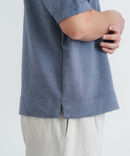 quadro(クオドロ)の「MVS Wジャガード半袖クルーT(Tシャツ/カットソー・メンズ・グレー/ネイビー/ピンク系・LARGE/MEDIUM)」の7枚目の写真