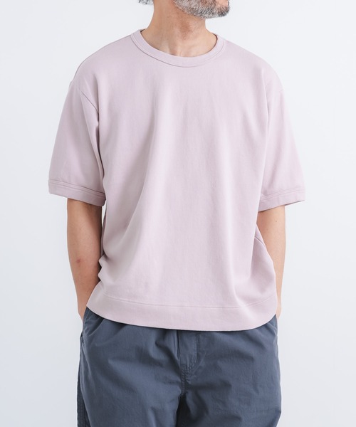 quadro(クオドロ)の「MVS Wジャガード半袖クルーT(Tシャツ/カットソー・メンズ・グレー/ネイビー/ピンク系・LARGE/MEDIUM)」の12枚目の写真