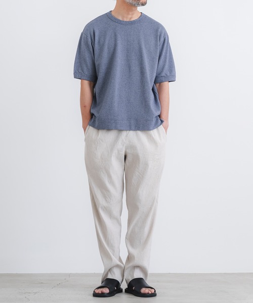 quadro(クオドロ)の「MVS Wジャガード半袖クルーT(Tシャツ/カットソー・メンズ・グレー/ネイビー/ピンク系・LARGE/MEDIUM)」の15枚目の写真