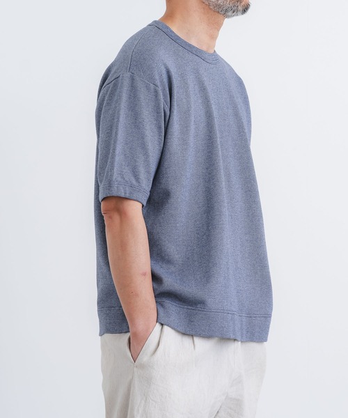 quadro(クオドロ)の「MVS Wジャガード半袖クルーT(Tシャツ/カットソー・メンズ・グレー/ネイビー/ピンク系・LARGE/MEDIUM)」の9枚目の写真