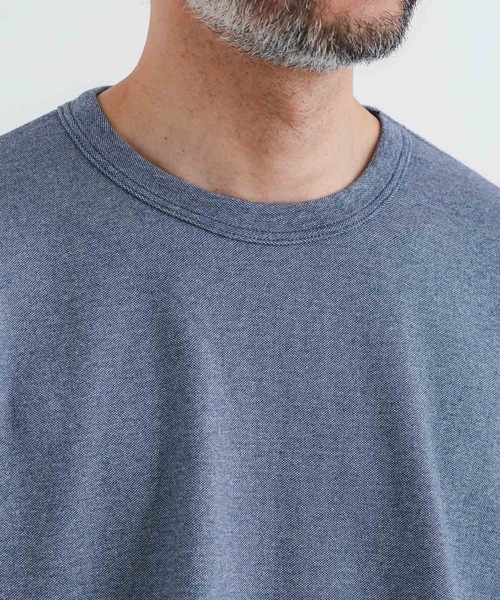 quadro(クオドロ)の「MVS Wジャガード半袖クルーT(Tシャツ/カットソー・メンズ・グレー/ネイビー/ピンク系・LARGE/MEDIUM)」の5枚目の写真