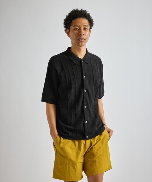 Saturdays NYC(サタデーズ ニューヨークシティ )の「Kenneth Knit SS Shirt(ポロシャツ・メンズ・ブラック/キナリ/レンガ・S/M/L)」の16枚目の写真