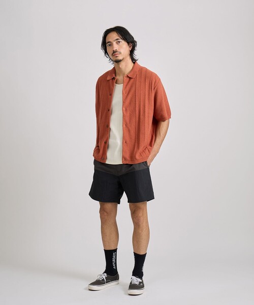 Saturdays NYC(サタデーズ ニューヨークシティ )の「Kenneth Knit SS Shirt(ポロシャツ・メンズ・ブラック/キナリ/レンガ・S/M/L)」の5枚目の写真
