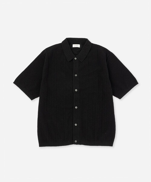Saturdays NYC(サタデーズ ニューヨークシティ )の「Kenneth Knit SS Shirt(ポロシャツ・メンズ・ブラック/キナリ/レンガ・S/M/L)」の6枚目の写真