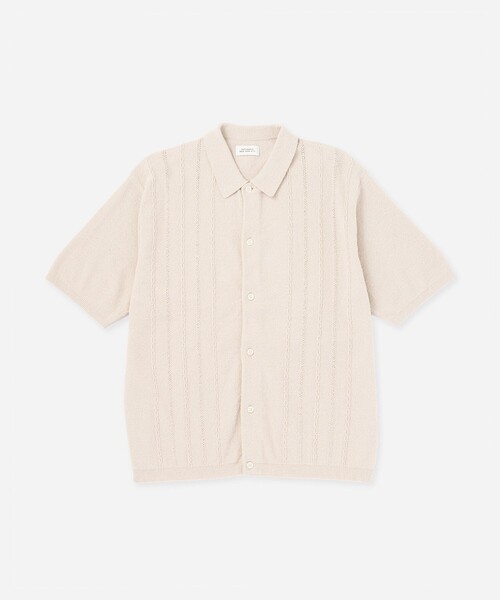 Saturdays NYC(サタデーズ ニューヨークシティ )の「Kenneth Knit SS Shirt(ポロシャツ・メンズ・ブラック/キナリ/レンガ・S/M/L)」の7枚目の写真