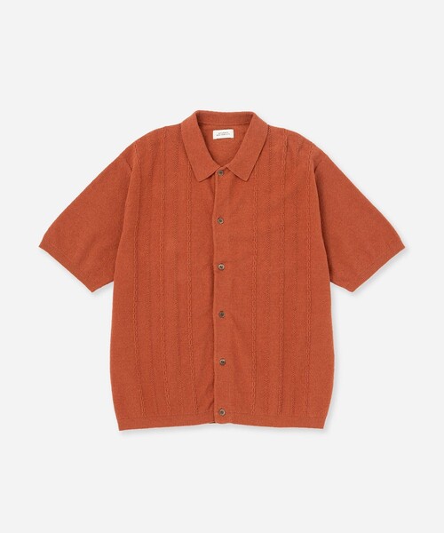 Saturdays NYC(サタデーズ ニューヨークシティ )の「Kenneth Knit SS Shirt(ポロシャツ・メンズ・ブラック/キナリ/レンガ・S/M/L)」の8枚目の写真