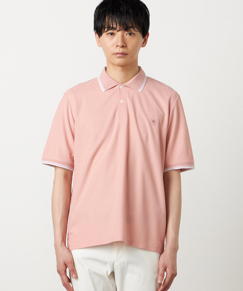 COMME CA ISM（コムサイズム）の「ライン入り カラーポロシャツ（ポロシャツ・メンズ・サックスブルー/ピンク/ミント/ネイビー・LARGE/MEDIUM）」の19枚目の写真