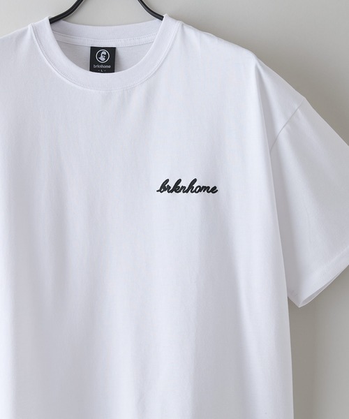 brknhome(ブロークンホーム)の「【BRKNHOME/ブロークンホーム】×【ZERO STAIN/ゼロステイン】【裾・袖ドローコードで変化】コラボTシャツ 汗染み防止 チェーン刺繍 オーバーサイズ(Tシャツ/カットソー・メンズ・ホワイト/オフホワイト/スミクロ・LARGE/MEDIUM)」の1枚目の写真