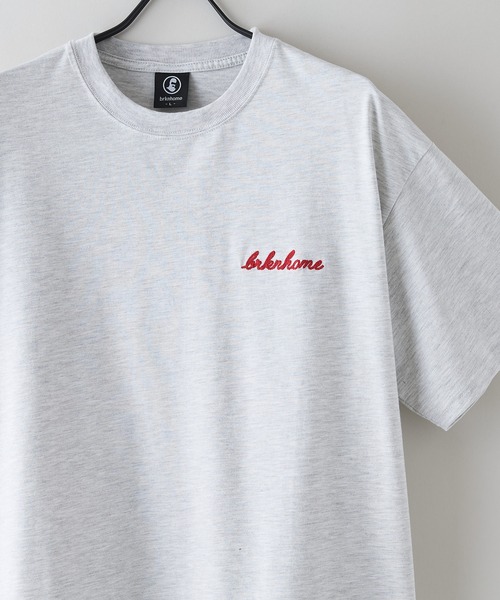 brknhome(ブロークンホーム)の「【BRKNHOME/ブロークンホーム】×【ZERO STAIN/ゼロステイン】【裾・袖ドローコードで変化】コラボTシャツ 汗染み防止 チェーン刺繍 オーバーサイズ(Tシャツ/カットソー・メンズ・ホワイト/オフホワイト/スミクロ・LARGE/MEDIUM)」の2枚目の写真