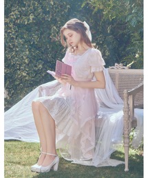 mellfy memory（メルフィーメモリー）の「Fairy ruffle long lace onepiece（ワンピース）」