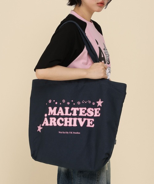 WaiKei(ワイケイ)の「【UNISEX】Wai Kei×ALAND/Aロゴレタリングエコバッグ(トートバッグ・レディース・ネイビー/アイボリー・FREE)」の6枚目の写真