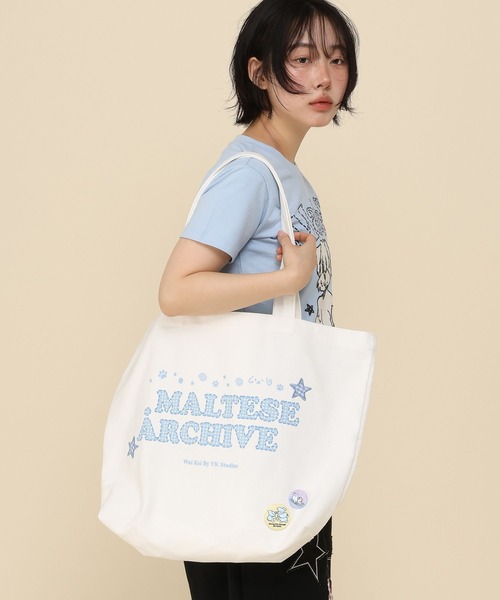 WaiKei(ワイケイ)の「【UNISEX】Wai Kei×ALAND/Aロゴレタリングエコバッグ(トートバッグ・レディース・ネイビー/アイボリー・FREE)」の7枚目の写真