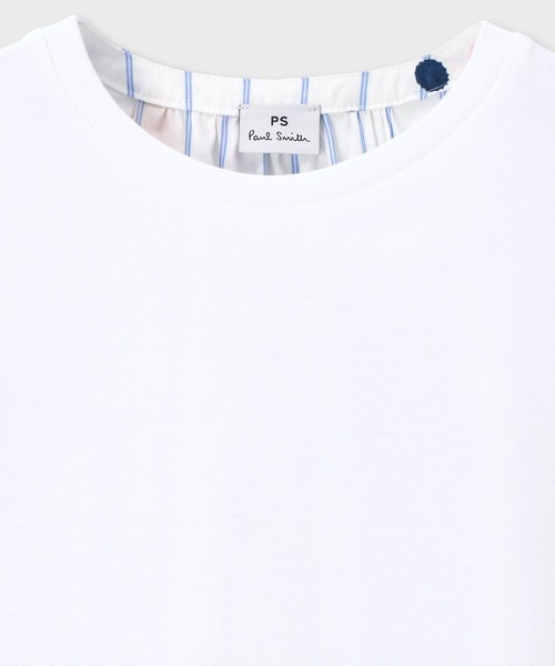 タグ付 ポールスミス プリントコンビネーション カットソー Tシャツ 異素材 M タグ付 ポールスミス プリントコンビネーション カットソー Tシャツ 異