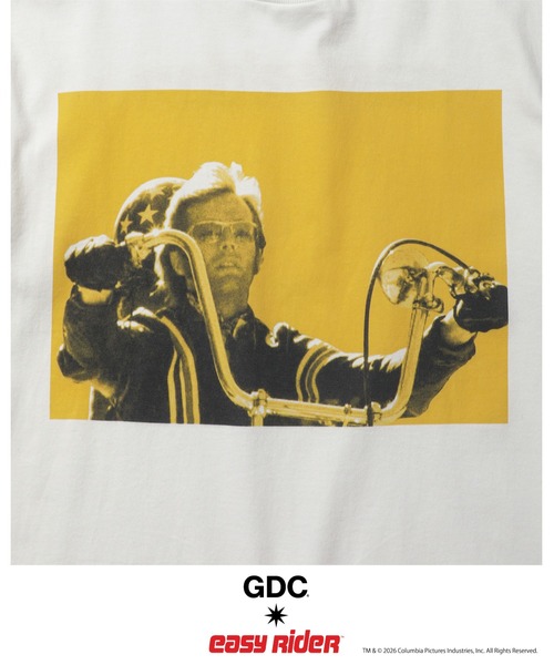 GDC（ジーディーシー）の「【Easy Rider×GDC】Captain U,S.A Tee（Tシャツ/カットソー・メンズ・ホワイト/ブラック・SMALL/MEDIUM/LARGE/X-LARGE）」の7枚目の写真