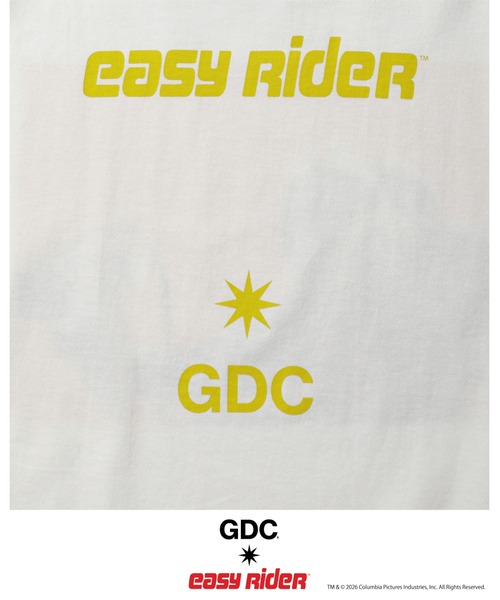GDC（ジーディーシー）の「【Easy Rider×GDC】Captain U,S.A Tee（Tシャツ/カットソー・メンズ・ホワイト/ブラック・SMALL/MEDIUM/LARGE/X-LARGE）」の4枚目の写真