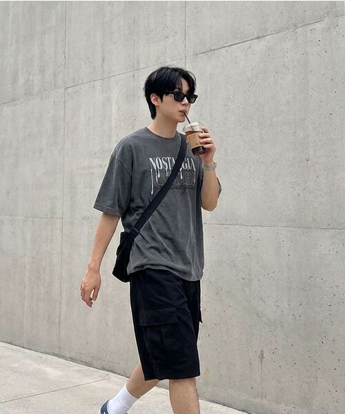 BUBBLPIECE（バブルピース）の「[男女共用] ペインティング刺繍ピグメントTシャツ_チャコール（Tシャツ/カットソー・レディース・その他・MEDIUM/LARGE）」の9枚目の写真