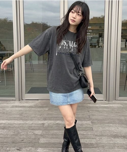 BUBBLPIECE（バブルピース）の「[男女共用] ペインティング刺繍ピグメントTシャツ_チャコール（Tシャツ/カットソー・レディース・その他・MEDIUM/LARGE）」の11枚目の写真