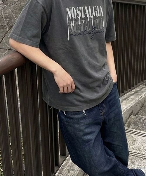 BUBBLPIECE（バブルピース）の「[男女共用] ペインティング刺繍ピグメントTシャツ_チャコール（Tシャツ/カットソー・レディース・その他・MEDIUM/LARGE）」の16枚目の写真