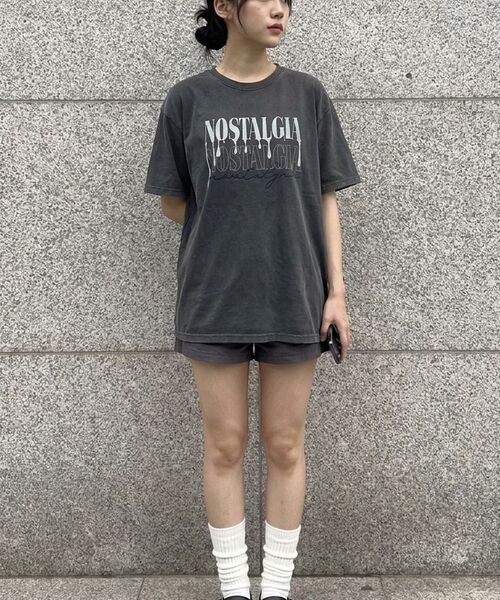 BUBBLPIECE（バブルピース）の「[男女共用] ペインティング刺繍ピグメントTシャツ_チャコール（Tシャツ/カットソー・レディース・その他・MEDIUM/LARGE）」の17枚目の写真