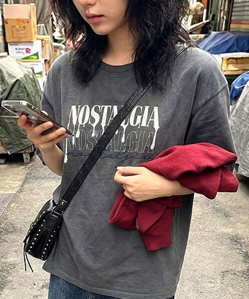 BUBBLPIECE（バブルピース）の「[男女共用] ペインティング刺繍ピグメントTシャツ_チャコール（Tシャツ/カットソー・レディース・その他・MEDIUM/LARGE）」の18枚目の写真