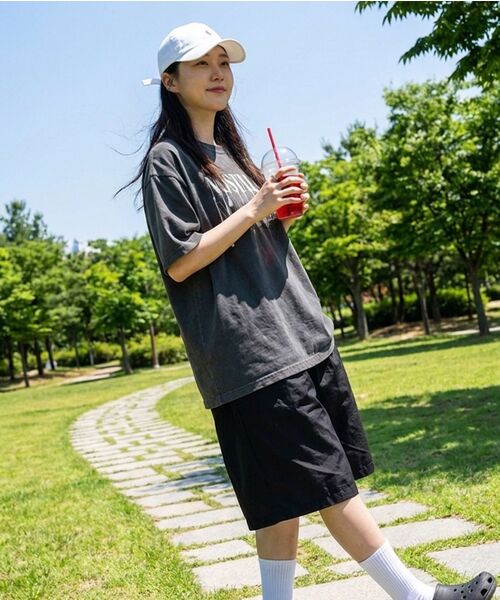 BUBBLPIECE（バブルピース）の「[男女共用] ペインティング刺繍ピグメントTシャツ_チャコール（Tシャツ/カットソー・レディース・その他・MEDIUM/LARGE）」の21枚目の写真