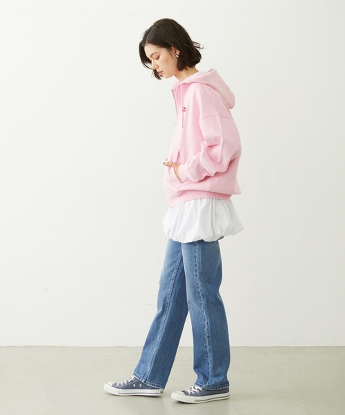 MILKFED.(ミルクフェド)の「FUNNY COLLEAGUES ZIP UP HOODIE(パーカー・レディース・ブラウン/ピンク/オフホワイト/ブラック・M/L)」の18枚目の写真