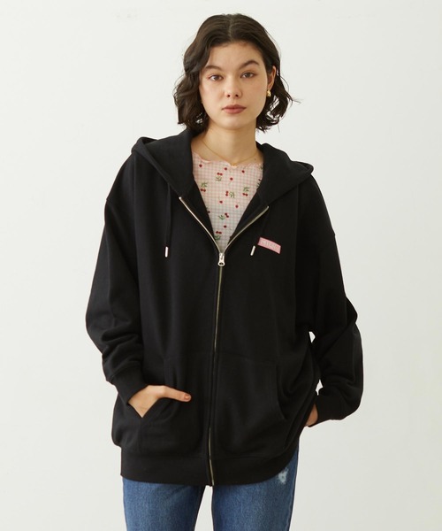 MILKFED.(ミルクフェド)の「FUNNY COLLEAGUES ZIP UP HOODIE(パーカー・レディース・ブラウン/ピンク/オフホワイト/ブラック・M/L)」の22枚目の写真