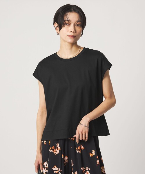 green label relaxing(グリーンレーベルリラクシング)の「フォルム Tシャツ 汗染み防止(Tシャツ/カットソー・レディース・ライトグレー/ブラック/オフホワイト/ダークブラウン・FREE)」の13枚目の写真