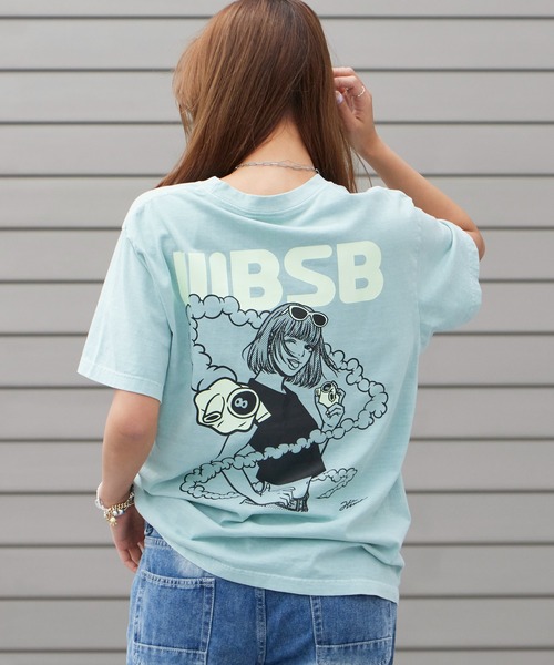 WBSB（ダブルビーエスビー）の「WBSB/ダブルビーエスビー ×Hime/ヒメ × HUMANROBOT/ヒューマンロボット GhosTee girl S/S TEE プリントデザイン クルーネック Tシャツ メンズ 秋 秋服 2026年秋冬（Tシャツ/カットソー・メンズ・ホワイト/サックスブルー・M/L/XL）」の2枚目の写真