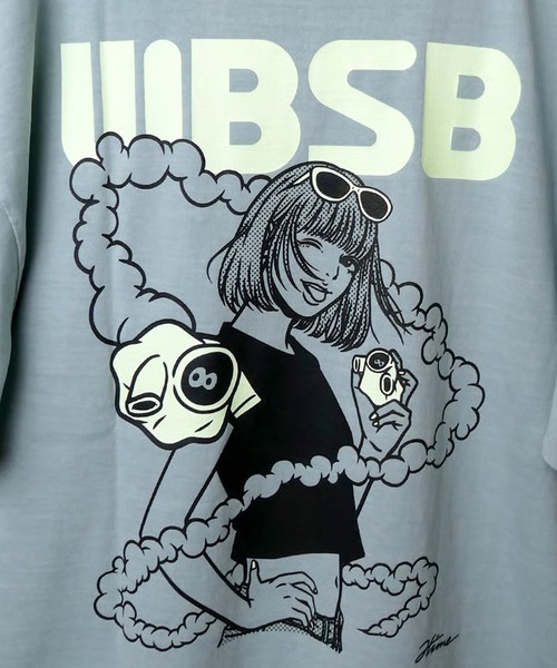 WBSB（ダブルビーエスビー）の「WBSB/ダブルビーエスビー ×Hime/ヒメ × HUMANROBOT/ヒューマンロボット GhosTee girl S/S TEE プリントデザイン クルーネック Tシャツ メンズ 秋 秋服 2026年秋冬（Tシャツ/カットソー・メンズ・ホワイト/サックスブルー・M/L/XL）」の9枚目の写真