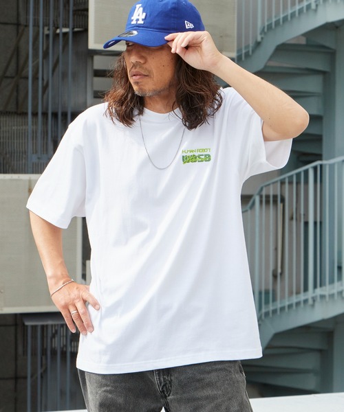 WBSB（ダブルビーエスビー）の「WBSB/ダブルビーエスビー ×Hime/ヒメ × HUMANROBOT/ヒューマンロボット GhosTee girl S/S TEE プリントデザイン クルーネック Tシャツ メンズ 秋 秋服 2026年秋冬（Tシャツ/カットソー・メンズ・ホワイト/サックスブルー・M/L/XL）」の15枚目の写真