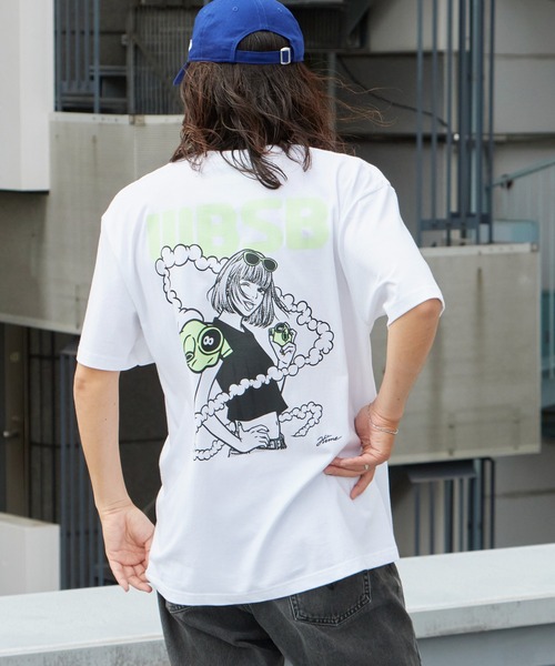 WBSB（ダブルビーエスビー）の「WBSB/ダブルビーエスビー ×Hime/ヒメ × HUMANROBOT/ヒューマンロボット GhosTee girl S/S TEE プリントデザイン クルーネック Tシャツ メンズ 秋 秋服 2026年秋冬（Tシャツ/カットソー・メンズ・ホワイト/サックスブルー・M/L/XL）」の18枚目の写真
