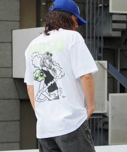 WBSB（ダブルビーエスビー）の「WBSB/ダブルビーエスビー ×Hime/ヒメ × HUMANROBOT/ヒューマンロボット GhosTee girl S/S TEE プリントデザイン クルーネック Tシャツ メンズ 秋 秋服 2026年秋冬（Tシャツ/カットソー・メンズ・ホワイト/サックスブルー・M/L/XL）」の19枚目の写真