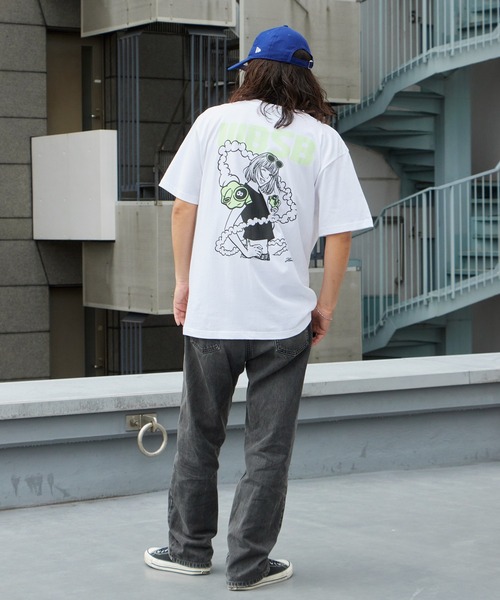 WBSB（ダブルビーエスビー）の「WBSB/ダブルビーエスビー ×Hime/ヒメ × HUMANROBOT/ヒューマンロボット GhosTee girl S/S TEE プリントデザイン クルーネック Tシャツ メンズ 秋 秋服 2026年秋冬（Tシャツ/カットソー・メンズ・ホワイト/サックスブルー・M/L/XL）」の22枚目の写真