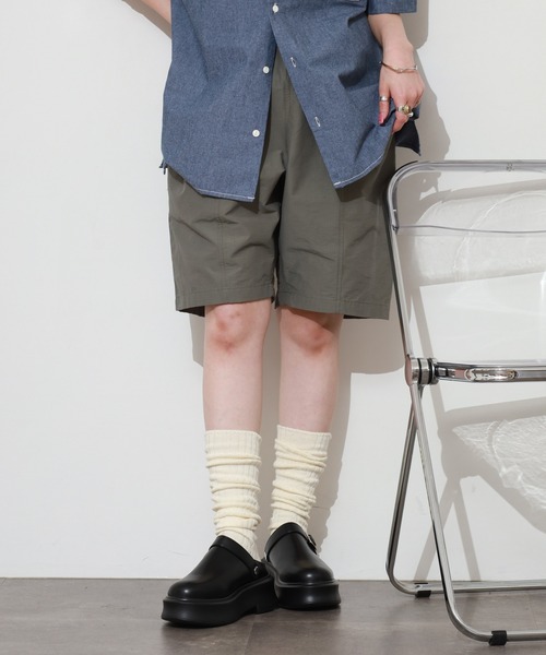 BIG MIKE(ビッグマイク)の「BIG MIKE EASY SHORT RIPSTOP リップストップナイロンイージーショーツ(その他パンツ・メンズ・ブラック/オリーブ・XL/M/L)」の10枚目の写真