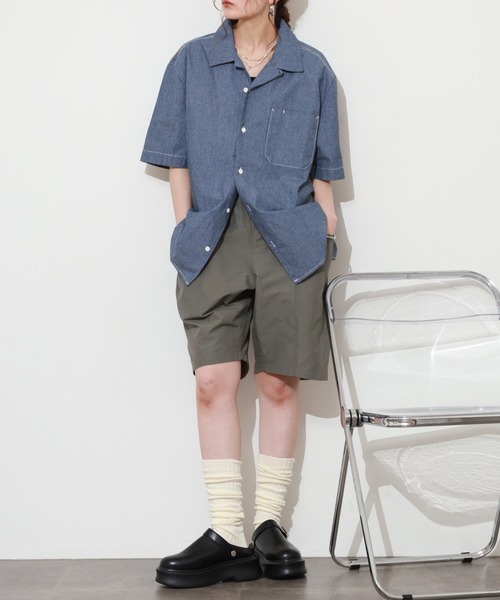 BIG MIKE(ビッグマイク)の「BIG MIKE EASY SHORT RIPSTOP リップストップナイロンイージーショーツ(その他パンツ・メンズ・ブラック/オリーブ・XL/M/L)」の15枚目の写真
