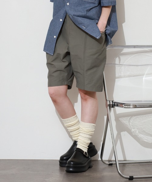BIG MIKE(ビッグマイク)の「BIG MIKE EASY SHORT RIPSTOP リップストップナイロンイージーショーツ(その他パンツ・メンズ・ブラック/オリーブ・XL/M/L)」の12枚目の写真