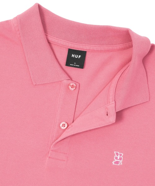HUF(ハフ)の「MEGABLAST POLO TOP(ポロシャツ・メンズ・ブラック/ブルー/クリーム/ローズ・XL/L/M/S)」の9枚目の写真