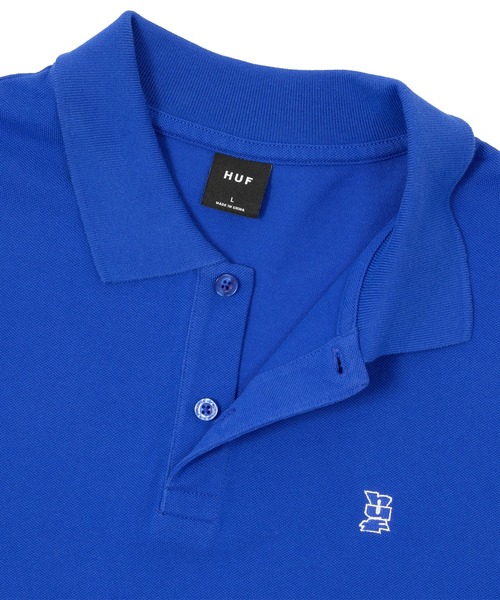 HUF(ハフ)の「MEGABLAST POLO TOP(ポロシャツ・メンズ・ブラック/ブルー/クリーム/ローズ・XL/L/M/S)」の19枚目の写真