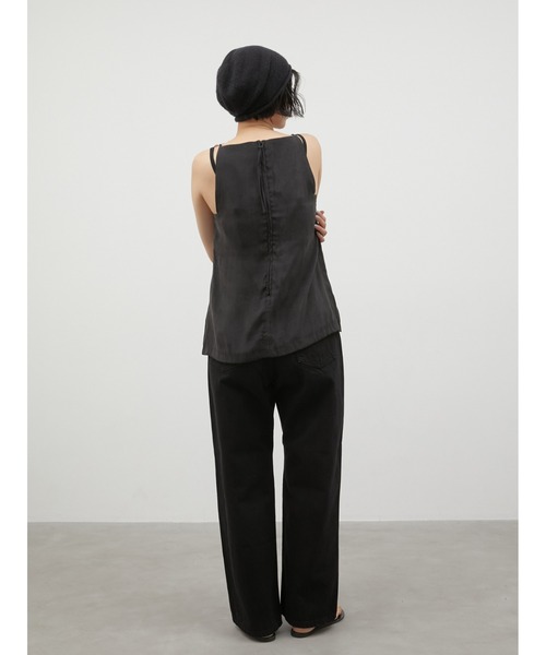 LA PEAU DE GEM(ラポドゥジェム)の「【LA PEAU DE GEM】front cut tops/フロントカットトップス(キャミソール・レディース・ブラック/ベージュ・FREE)」の7枚目の写真
