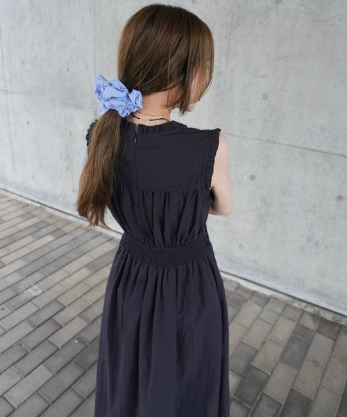 LAULEN(ローレン)の「lace up waist ruffle sleeveless dress /レースアップウエストフリルスリーブレスドレス(ワンピース・レディース・イエロー/ホワイト/ネイビー・S/M)」の9枚目の写真